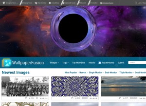 How wallpaperfusion.com looks like on a tablet such as an iPad.