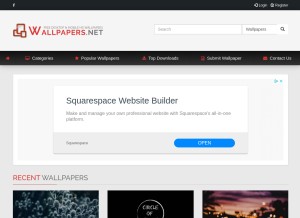 How wallpapers.net looks like on a tablet such as an iPad.