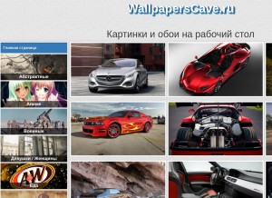 How wallpaperscave.ru looks like on a tablet such as an iPad.