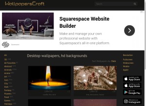 How wallpaperscraft.com looks like on a tablet such as an iPad.