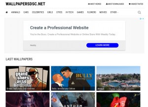 How wallpapersdsc.net looks like on a tablet such as an iPad.