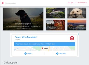 How wallpaperstudio10.com looks like on a tablet such as an iPad.