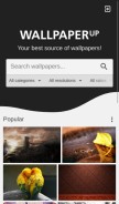 How wallpaperup.com looks like on a mobile device such as an iPhone.
