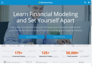 How wallstreetprep.com looks like on a tablet such as an iPad.