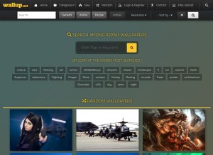 How wallup.net looks like on a tablet such as an iPad.