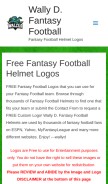 How wallydfantasyfootball.com looks like on a mobile device such as an iPhone.