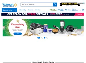 How walmart.ca looks like on a tablet such as an iPad.