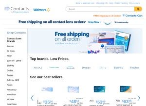 How walmartcontacts.com looks like on a tablet such as an iPad.