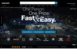 How walser.com looks like on a tablet such as an iPad.