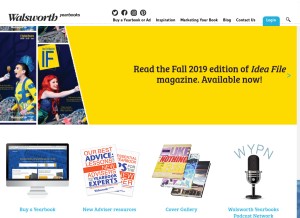 How walsworthyearbooks.com looks like on a tablet such as an iPad.