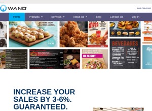 How wandcorp.com looks like on a tablet such as an iPad.