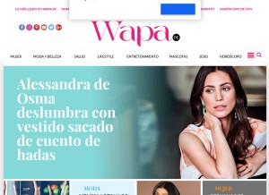 How wapa.pe looks like on a tablet such as an iPad.