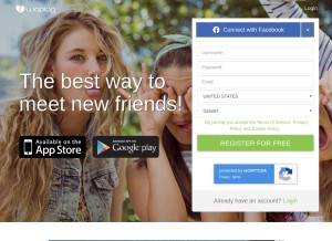 How waplog.com looks like on a tablet such as an iPad.