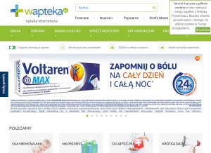 How wapteka.pl looks like on a tablet such as an iPad.