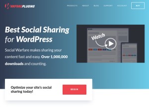 How warfareplugins.com looks like on a tablet such as an iPad.