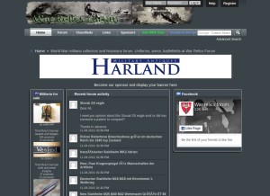 How warrelics.eu looks like on a tablet such as an iPad.