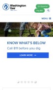 How washingtongas.com looks like on a mobile device such as an iPhone.