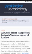 How washingtontechnology.com looks like on a mobile device such as an iPhone.