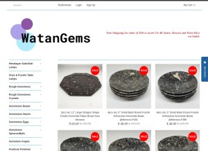 How watangems.com looks like on a tablet such as an iPad.