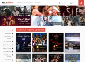 How watch-series.co looks like on a tablet such as an iPad.