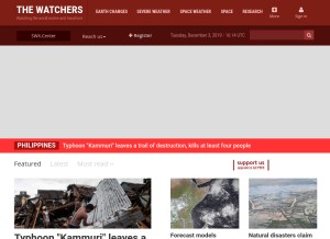 How watchers.news looks like on a tablet such as an iPad.