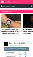 How watchgeneration.fr looks like on a mobile device such as an iPhone.