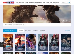 How watchlatestmovie.com looks like on a tablet such as an iPad.