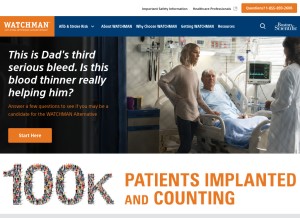 How watchman.com looks like on a tablet such as an iPad.