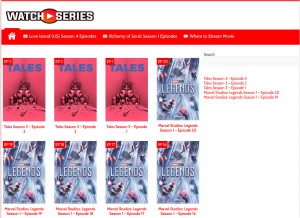 How watchseriess.xyz looks like on a tablet such as an iPad.