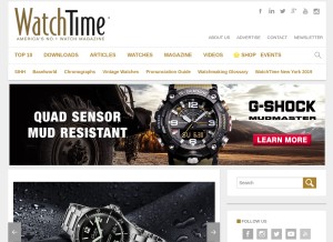 How watchtime.com looks like on a tablet such as an iPad.