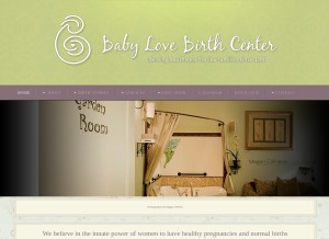 How waterbirthbaby.com looks like on a tablet such as an iPad.
