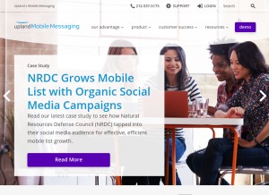 How waterfall.com looks like on a tablet such as an iPad.