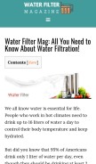 How waterfiltermag.com looks like on a mobile device such as an iPhone.
