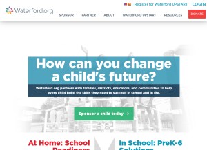 How waterford.org looks like on a tablet such as an iPad.