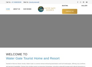 How watergatemunroe.com looks like on a tablet such as an iPad.