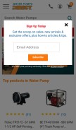 How waterpumpsdirect.com looks like on a mobile device such as an iPhone.