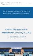 How watertreatmentuae.com looks like on a mobile device such as an iPhone.