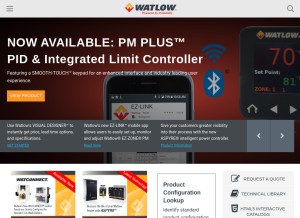 How watlow.com looks like on a tablet such as an iPad.