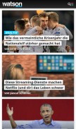 How watson.de looks like on a mobile device such as an iPhone.