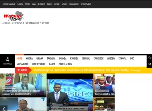 How watsupafrica.com looks like on a tablet such as an iPad.