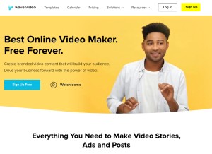 How wave.video looks like on a tablet such as an iPad.