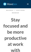 How wavebox.io looks like on a mobile device such as an iPhone.