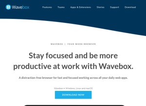 How wavebox.io looks like on a tablet such as an iPad.