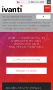How wavelink.com looks like on a mobile device such as an iPhone.