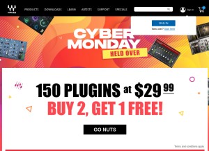 How waves.com looks like on a tablet such as an iPad.