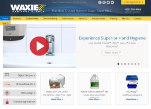 How waxie.com looks like on a tablet such as an iPad.