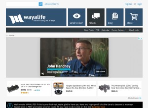 How wayalife.com looks like on a tablet such as an iPad.