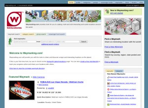 How waymarking.com looks like on a tablet such as an iPad.