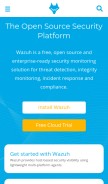 How wazuh.com looks like on a mobile device such as an iPhone.