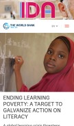 How wbg.org looks like on a mobile device such as an iPhone.